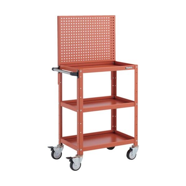 バーディワゴン 上部パンチングパネル付 600X400X1330 ウレタン車輪 オレンジ BDW-P963U-OROR 1点