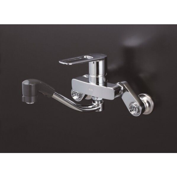 シングルシャワー付混合栓(楽付王)eレバー