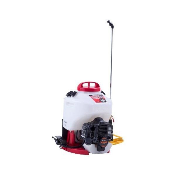 背負い式エンジン動噴 白.赤 2サイクル 10L カスケード式 ES-10C 1台