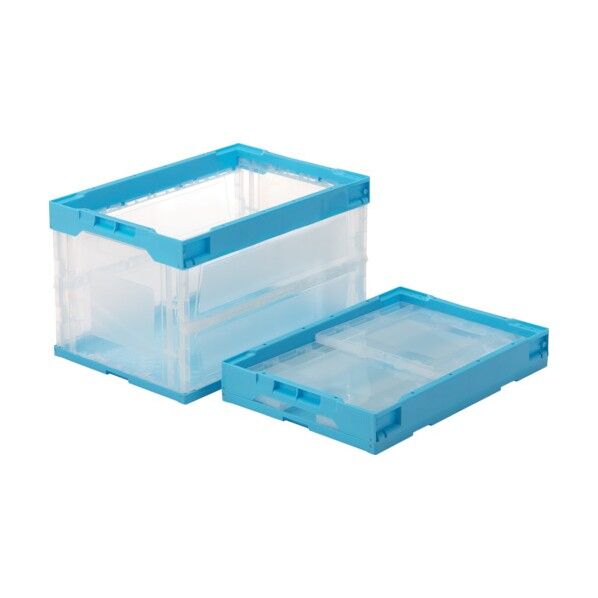 折りたたみコンテナー 550590 オリコンL51B透明ライトブルー