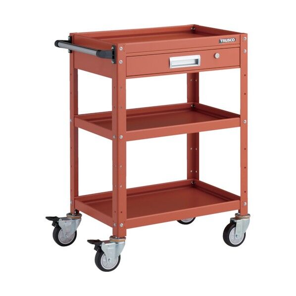 バーディワゴン 600X400 引出付 ウレタン車輪 オレンジ BDW-963VU-OROR 1点