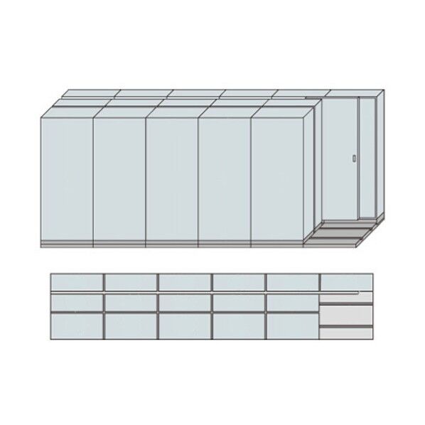 NW型並行移動書庫用ベース W5490×D1110×H2272 MNW-3621-ACC 1点