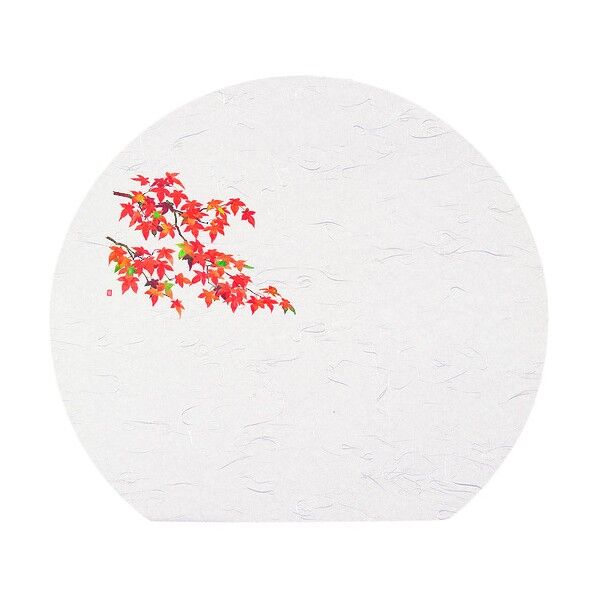 ヤマコー 尺3半月四季懐石まっと 紅葉 QKI02 50枚