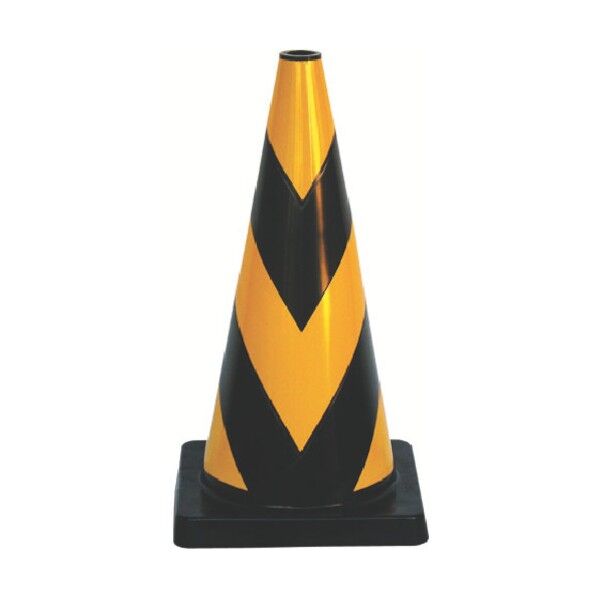 セフティコーン黄反射/黒(錘なし)