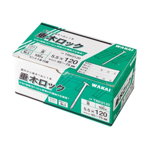 垂木ロック 金 5.5X105 TRK0105 100本