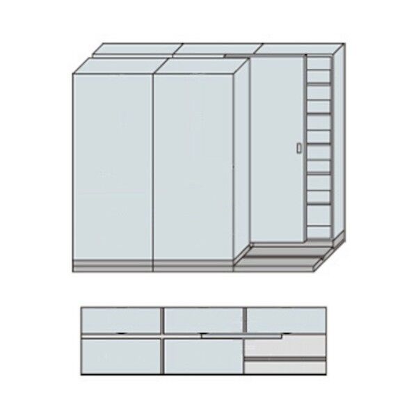 NW型並行移動書庫用ベース W2745×D790×H2222 MNW-2321-AC 1点