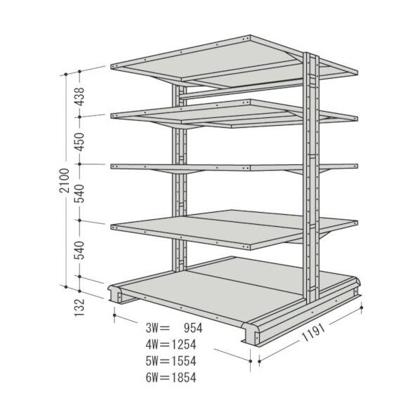 キャンチラック複式1連W1420D1191H2100F5 CR74L-W5 1点