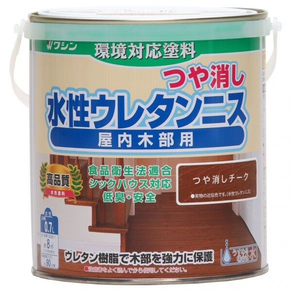 水性ウレタンニス つや消しチーク 0.7L #800481 1個.