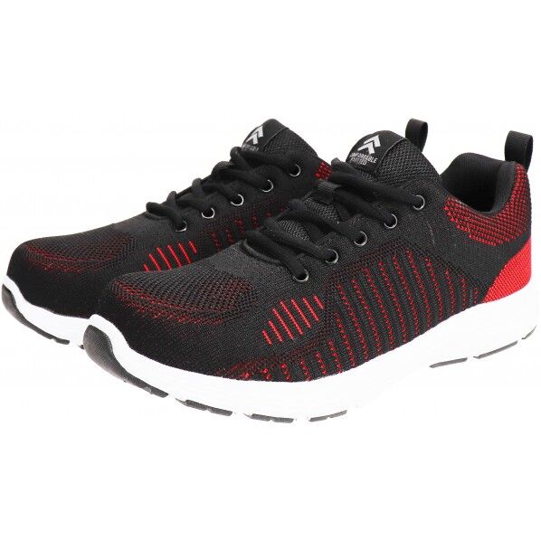 ニットシューズ ブラック×レッド 24.5cm JW-395 1足