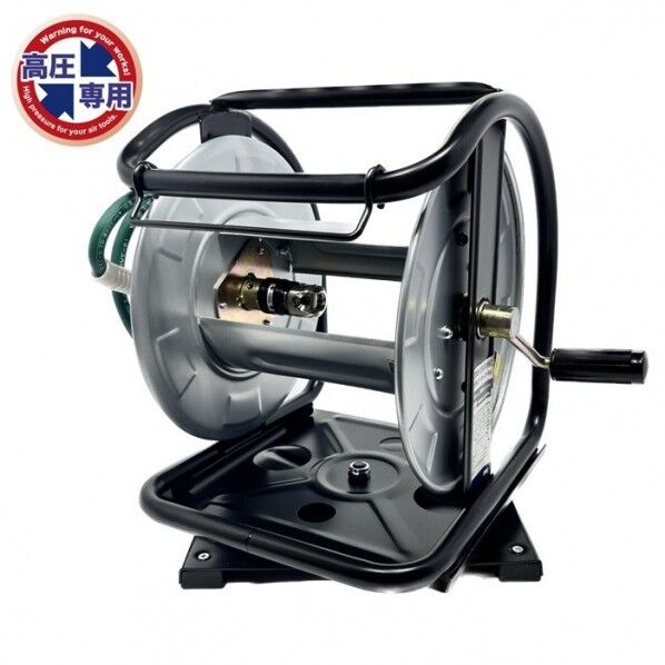 高圧用C型空ドラム 回転台付き 1次側ホース付 空リール 内径5mm HPD-500TC 1台