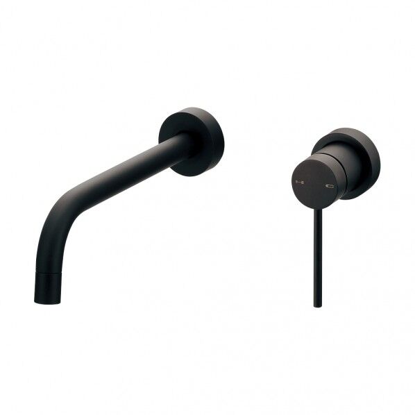 壁付シングルレバー混合栓 マットブラック 193-001-D 1個