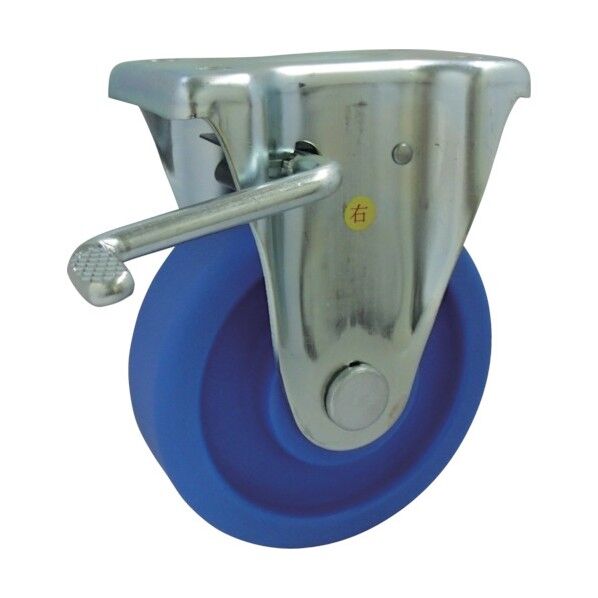 MCナイロン車輪(ベアリング入)プレス製固定金具ストッパー付 MCVB-KB150 1点