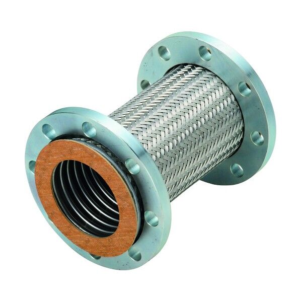 非溶接フランジ式フレキシブルホース/防振ジョイント フランジ10K/SS400(接液部SUS304) 65A×1500L NK-6300/10K-SS400-65A-1500L 1点