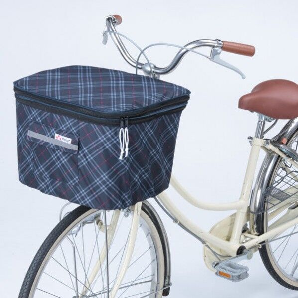 2段式前カゴカバー ネイビーCH KW-256F 1個