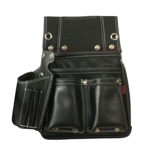 極匠 黒牛革釘袋(墨壷差し付き) ブラック GL-03B 1点