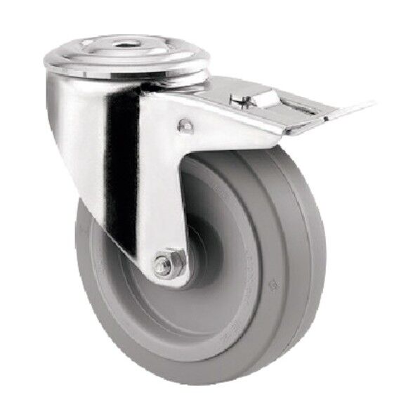 ボルト穴式キャスターALPHA(タイヤ痕レスタイプ・ステンレス金具) φ100 自在式(トータルロック付) 8477UFD100P30-13 1点