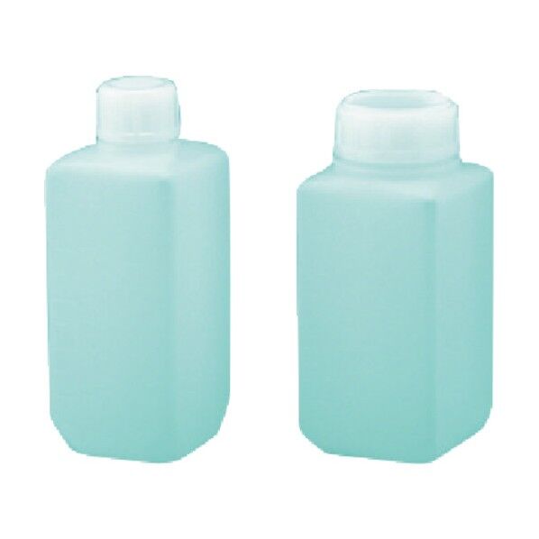 角型びん 細口 白 PE製 100mL 405-22-03-03 1点