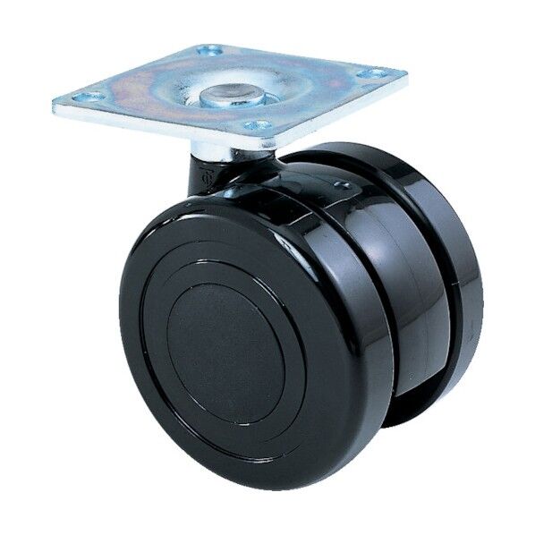 ナイロン車輪 60径 許容荷重150kgf 黒 TY60 1点