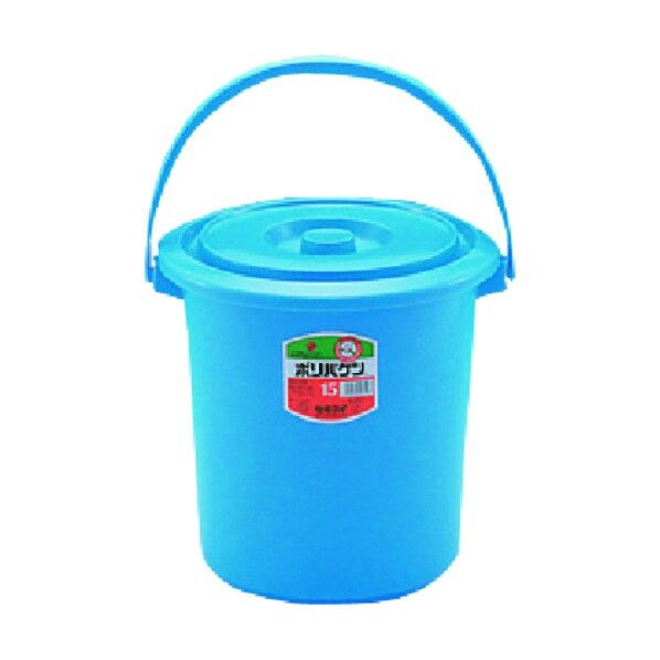 ポリバケツ 8L フタ付 439-23-61-08 1点