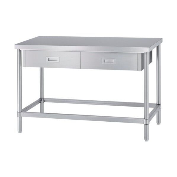 ステンレス作業台片面引出付四方枠 間口750×奥行450×高さ800 WDZ-7545 1点