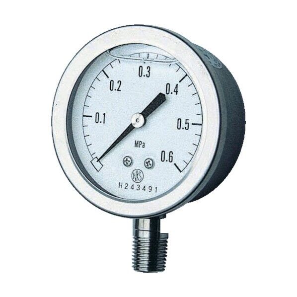 グリセリン入圧力計 圧力レンジ(MPa):-0.10～0.00(真空計) GV51-133-0MP 1点