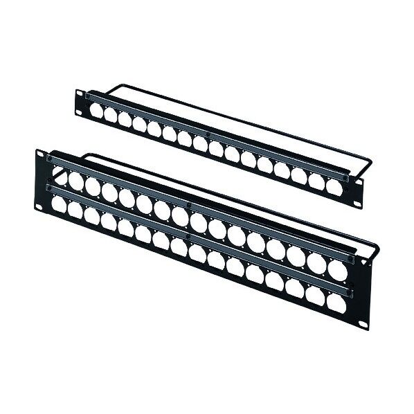 EIAネームプレート結線バー付音声入出力コネクタパネル 黒半つや塗装 ONP-88B 1点