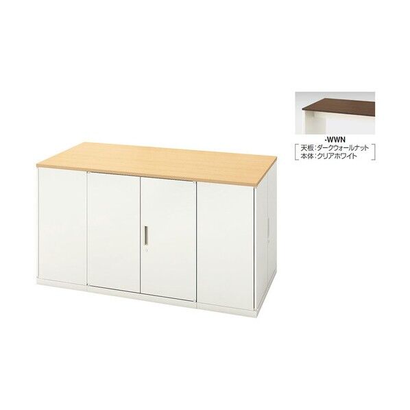 ハイテーブル (収納庫タイプ、両開き4台) (配線ボックスなし) MSH1890K4-WWN 1点