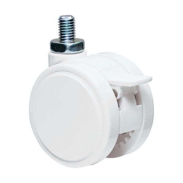 デザインキャスター ホワイト60径 許容荷重80kgf TFW60N125SL-22 1点