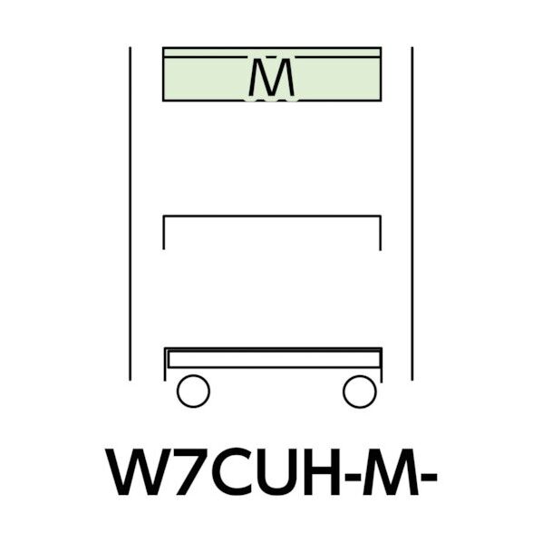 スペシャルワゴン 移動式 キャビネット深型1段×1個グリーン W7CUH-M-G 1点