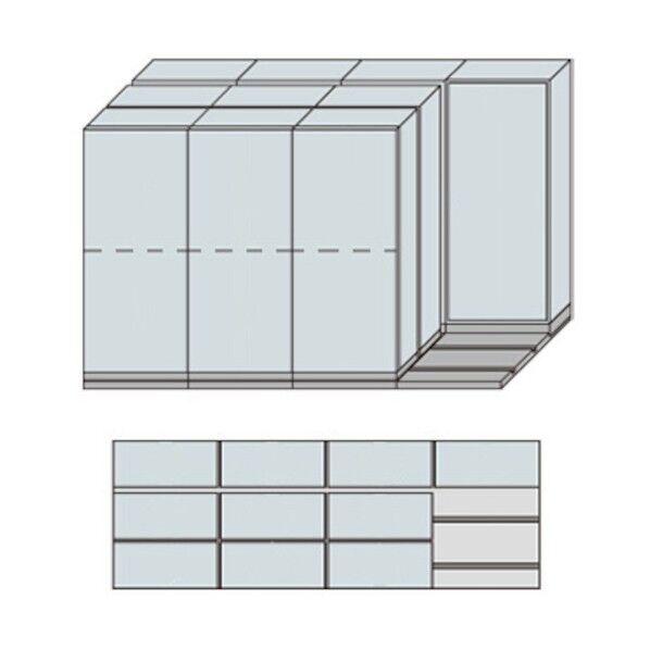 NW型並行移動書庫用ベース W3660×D1260×H2272 MNW-3421-BBB 1点