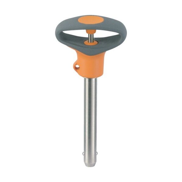 ボールロックピン セルフロッキング 可塑性グリップ付 ピン径6 ワーク最大厚30 22370.0726 1点