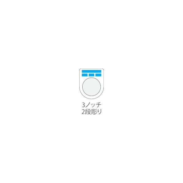 押ボタン(メガネ銘板)φ22.5(別作)3ノッチ2段彫り