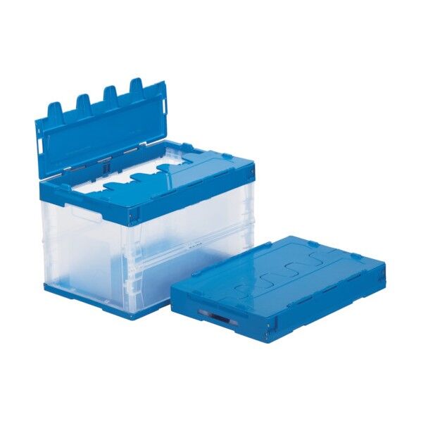 フタ一体型折りたたみコンテナー 554380 サンクレットオリコン54B