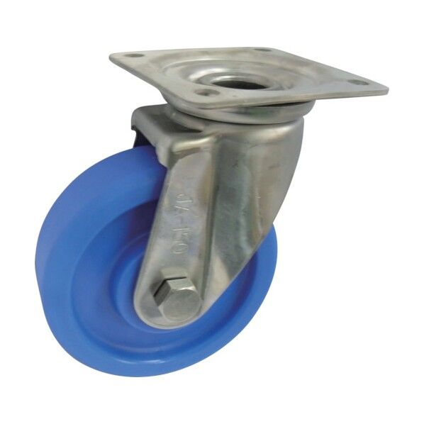 MCナイロン車輪(ベアリング無)ステンレス製自在金具付 MCVA-JA200 1点