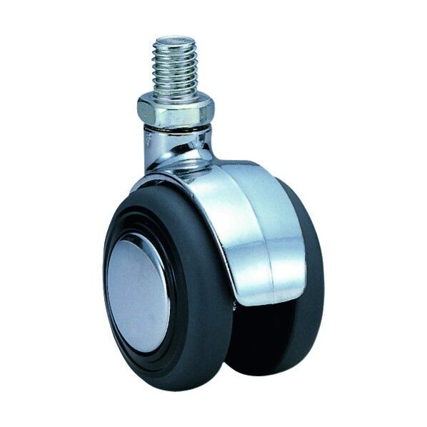 本体亜鉛ダイカスト ナイロン車輪60径 許容荷重80kgf 黒 MY6N12P1.25L-14 1点