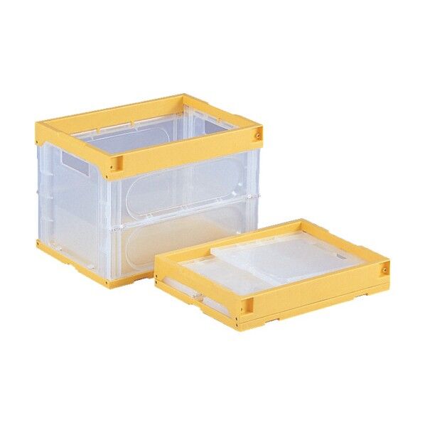 折りたたみコンテナー 552200 オリコン38B(2)透明黄