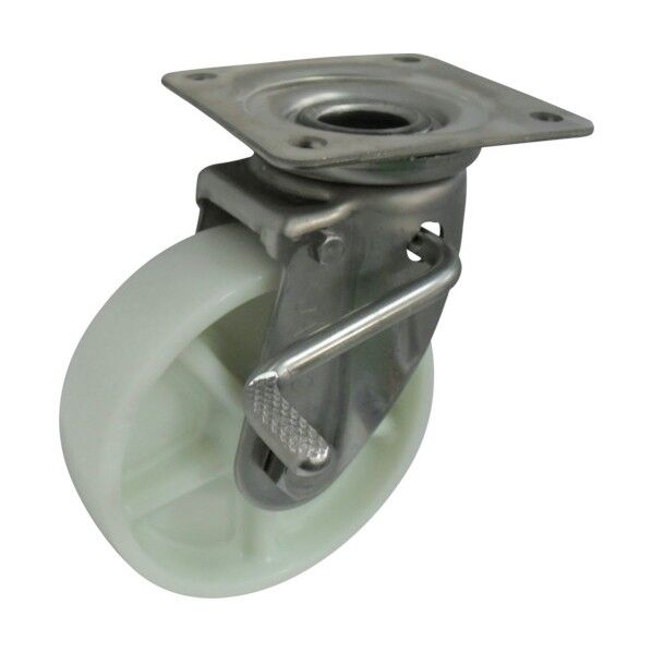 ナイロン車輪ステンレス製自在車ストッパー付 PJAB130 1点