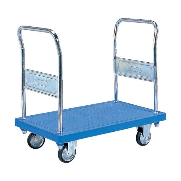 樹脂製運搬車 805408 ハンドカーSM(固定ハンドル・両袖タイプ)ブルー