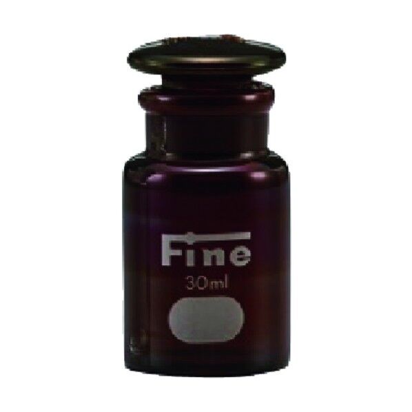 Fine広口共通摺試薬瓶 硬質 茶 120mL 000-05-07-13 1点
