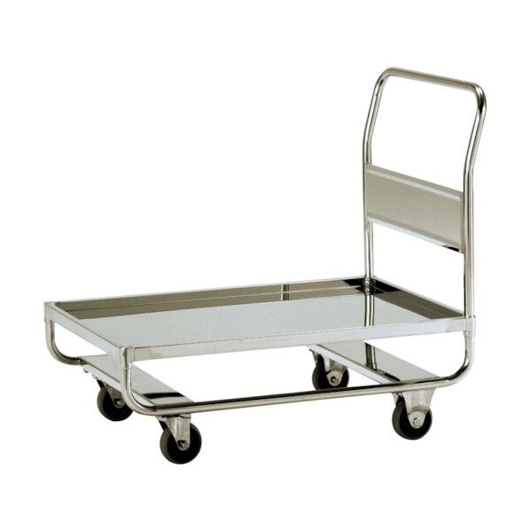 1段高台車(皿型タイプ) 750X450 スチールφ100ウレタン車 DN1-U7545E 1点