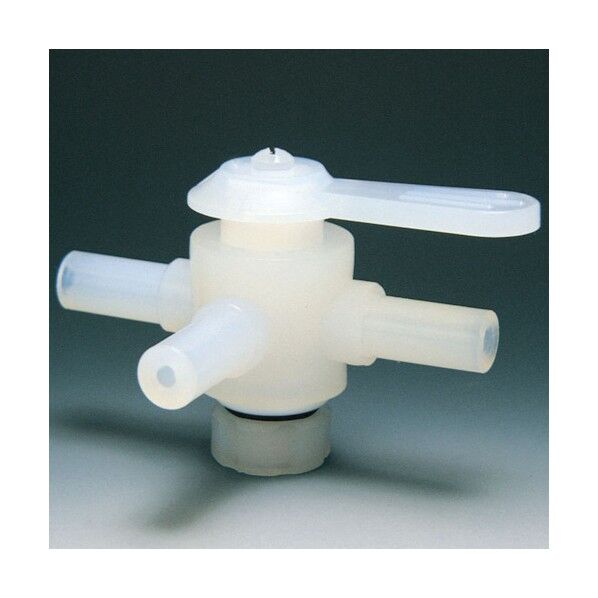 フッ素樹脂(PFA)三方バルブ 6φ