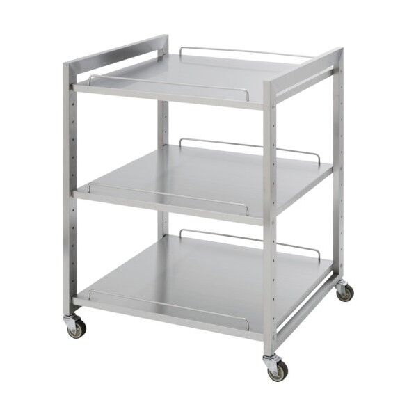 テラオカ ステンレス製スクエアワゴン ASW45(組立式) 10-1600-50 1点