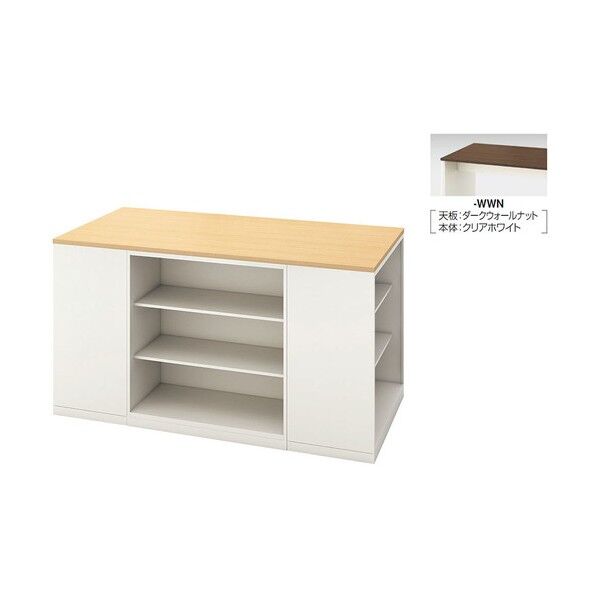 ハイテーブル (収納庫タイプ、オープン4台) (配線ボックスなし) MSH1890N4-WWN 1点