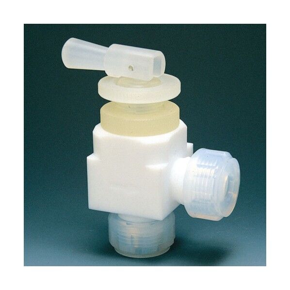 フロンケミカル フッ素樹脂(PTFE)トグルバルブアングル型 10φ NR0016-003 1点...