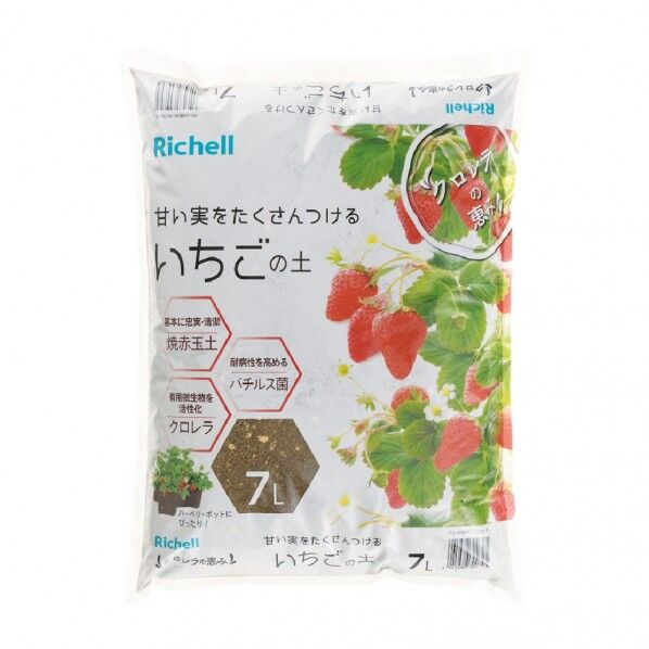 リッチェル クロレラの恵みR いちごの土 7L 6個...