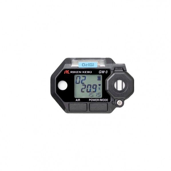 ポータブル酸素ガスモニター 隔膜ガルバニ電池式(GW-3(00)) 63X22X42mm GW-3 O2 1台