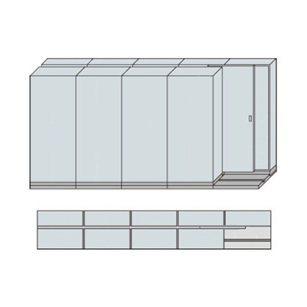 NW型並行移動書庫用ベース W4575×D790×H2222 MNW-2521-AC 1点