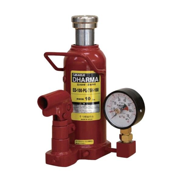 置針式ゲージ付油圧ジャッキ 能力2.5t ED-25-PG-75H-25 1点