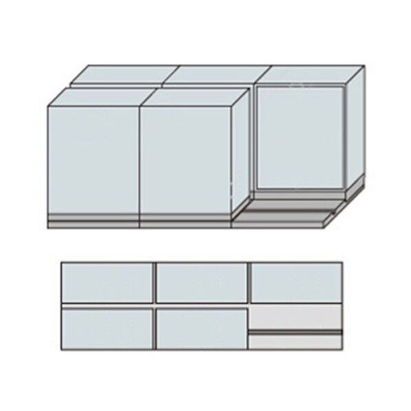 NW型並行移動書庫用ベース W2745×D840×H1195 MNW-2311-BB 1点