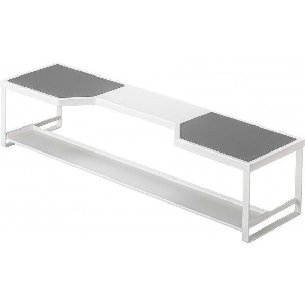 山崎実業 コンロ奥ラック プレート 排気口カバー付き 60cmコンロ用 ホワイト 5651 1点...